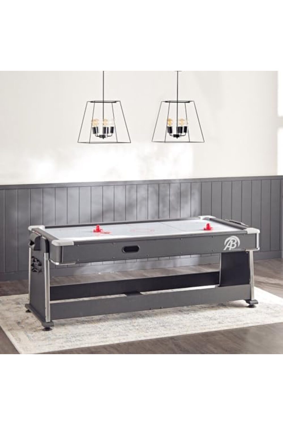 ALBADER-, 7FT 4 in 1 Multi Functional Pool Billiard Table + Air Hockey + Tennis Table + Dinning Table 4