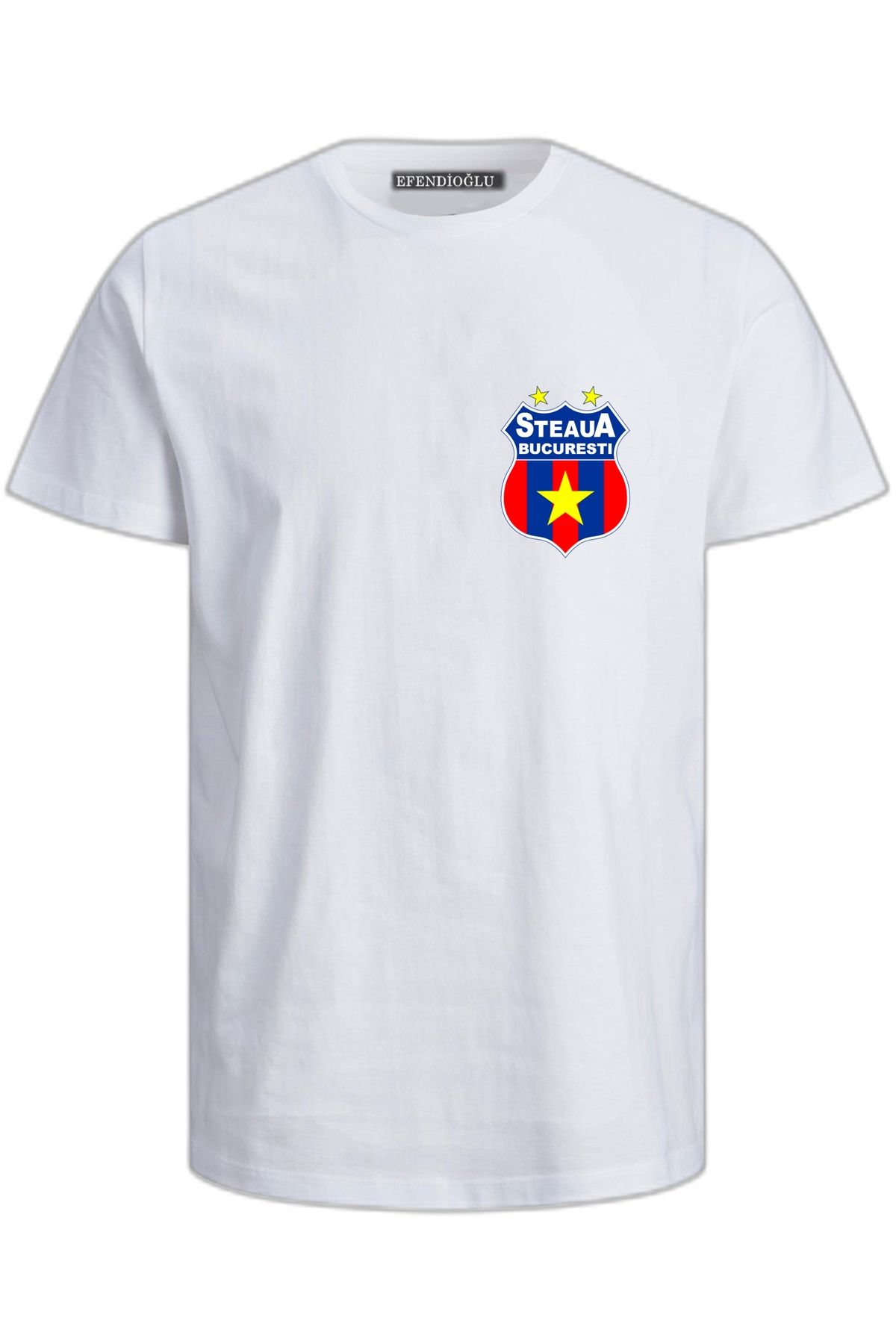 Efendioğlu Design Steaua București (FCSB) KÜÇÜK LOGO baskılı pamuklu tshirt