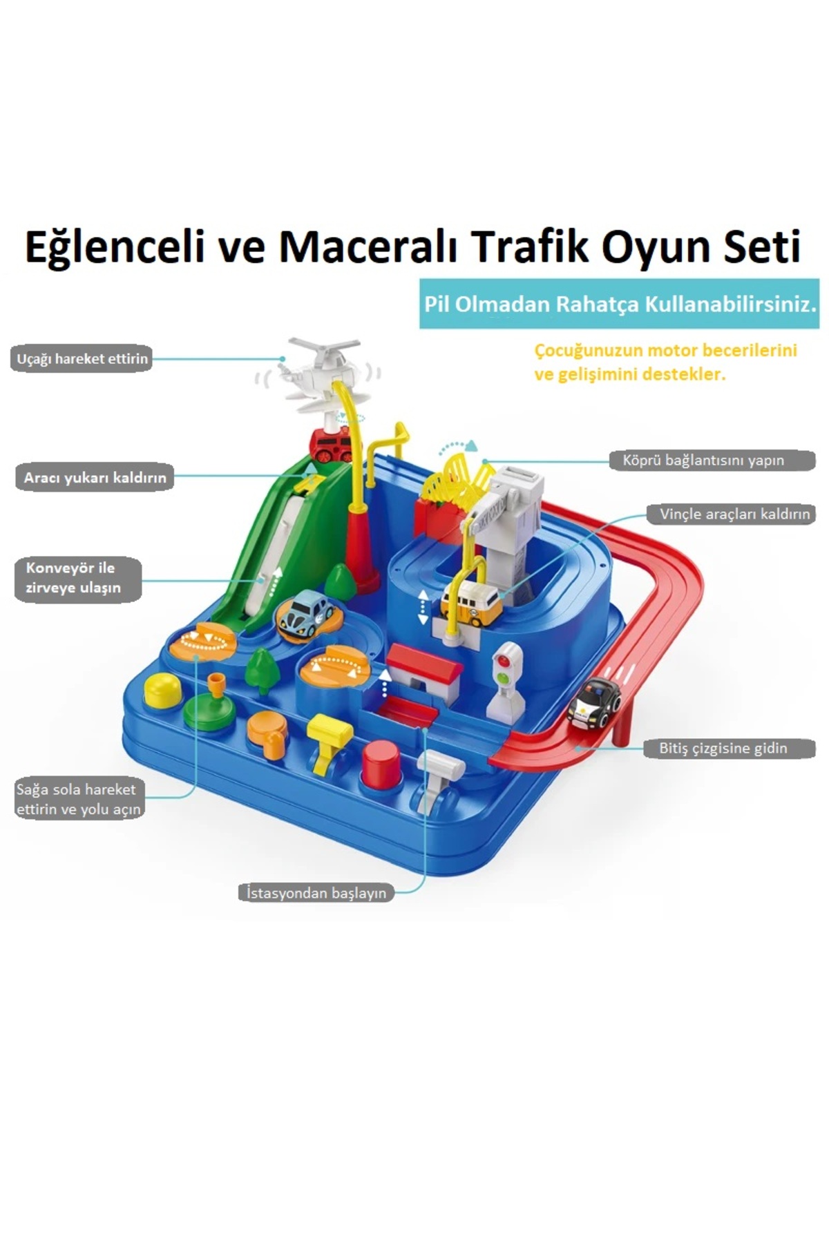 tutobaby Montessori Eğlenceli ve Maceralı Trafik Oyun Seti fotoğrafı 5 (önizleme)