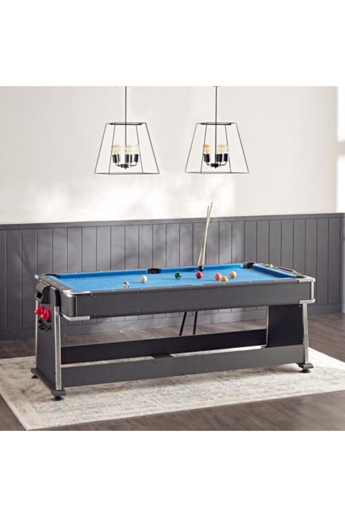 ALBADER-, 7FT 4 in 1 Multi Functional Pool Billiard Table + Air Hockey + Tennis Table + Dinning Table 2