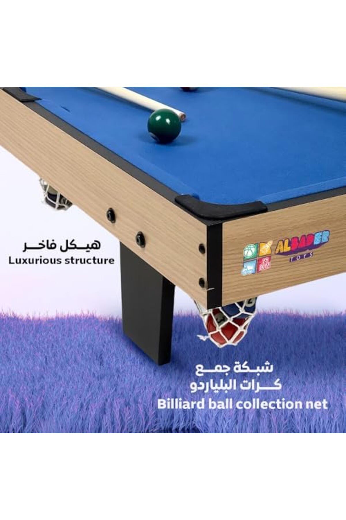 ALBADER-طاولة بلياردو 3 أقدام، طاولة بلياردو صغيرة، طاولة بلياردو خشبية للأطفال والكبار، لعبة بلياردو 5