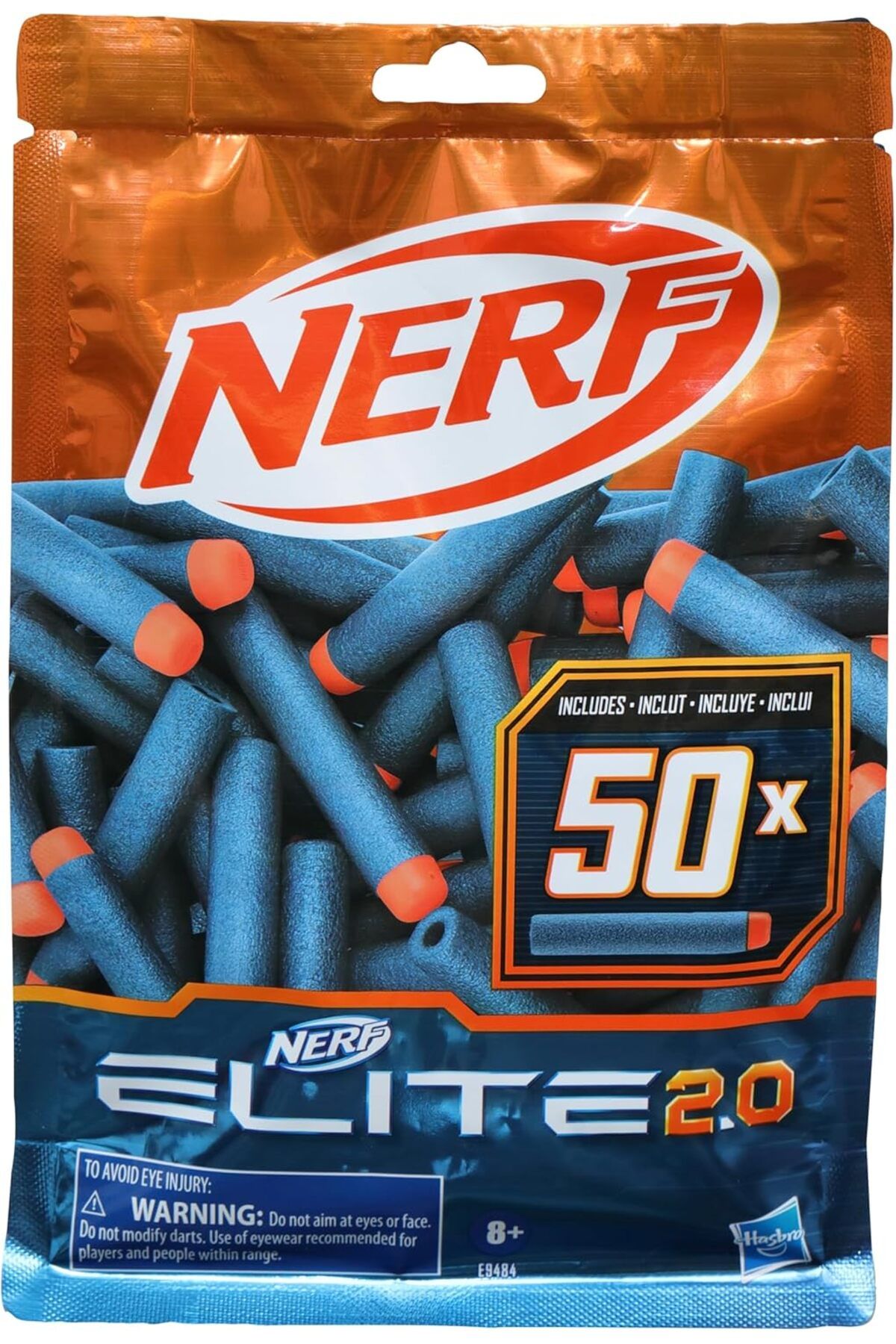 Nerf-Elite 2.0 50-Dart Refill Pack - Includes 50 Official Nerf Elite 2.0 Darts, Compatible With All 3