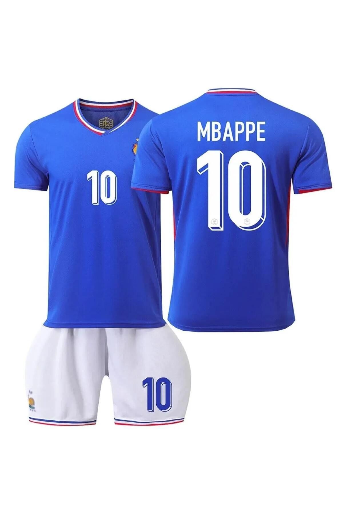 yenteks CRİSTİANO RONALDO FRANSA MBAPPE ÇOCUK FORMA TAKIMI 4'LÜ SET ÇORAP+BİLEKLİK HEDİYELİ