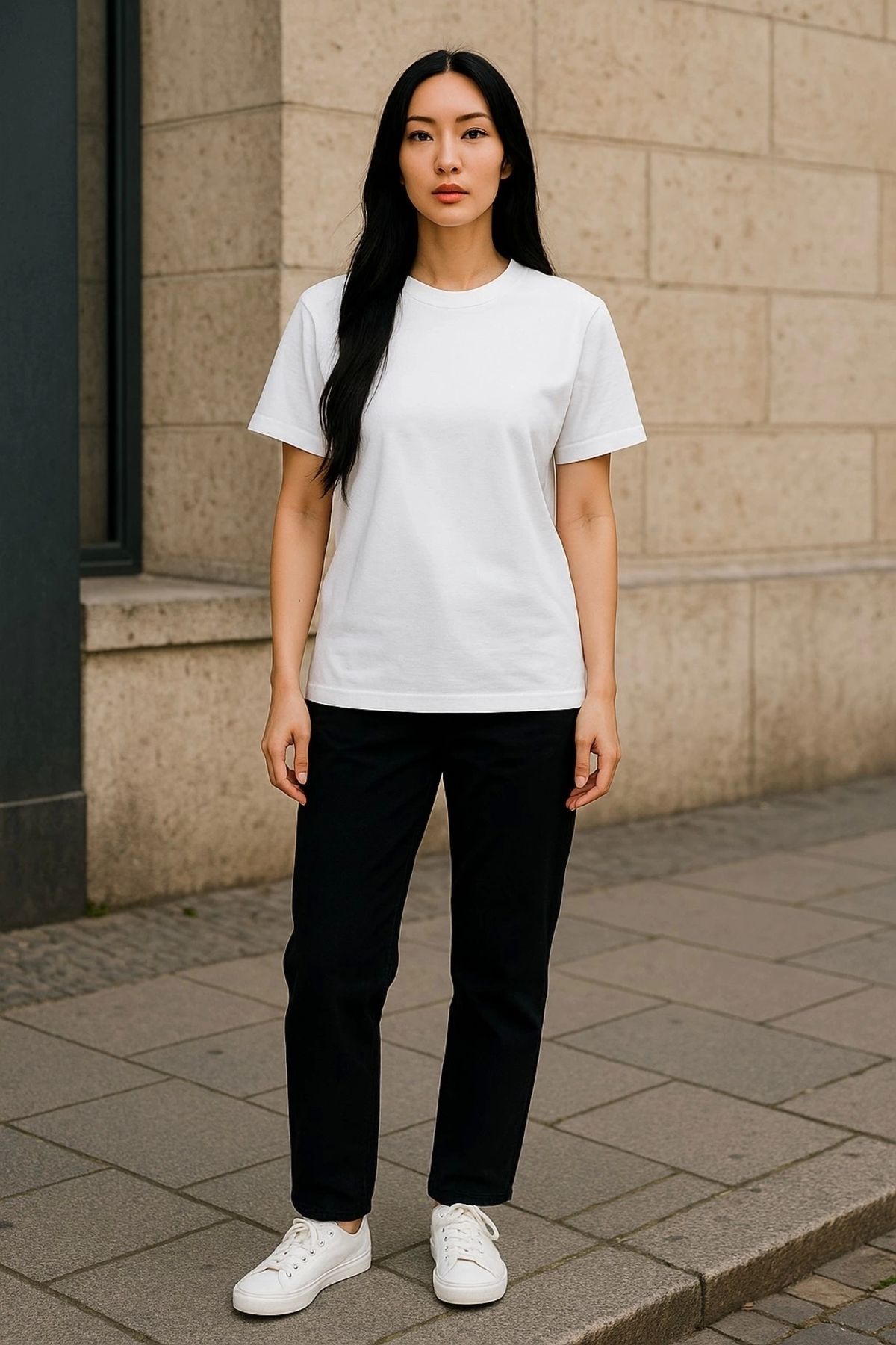 TB Terzi Bey Regular Kalıp Kadın - Erkek Unisex Basic Tişört Beyaz