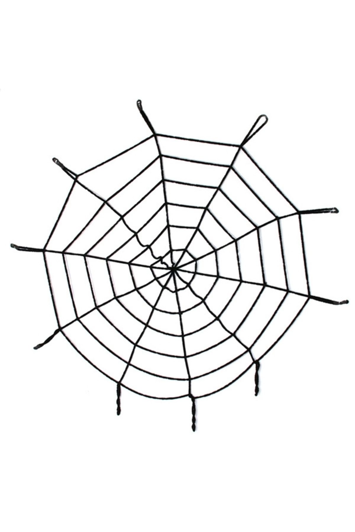 Butik Halloween Cadılar Bayramı Örümcek Ağ Dekor Siyah