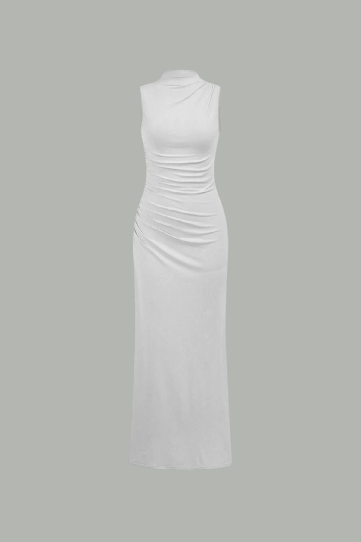 peelter Kadın Soft Touch Sıfır Kol Drape Detay Maxi Elbise