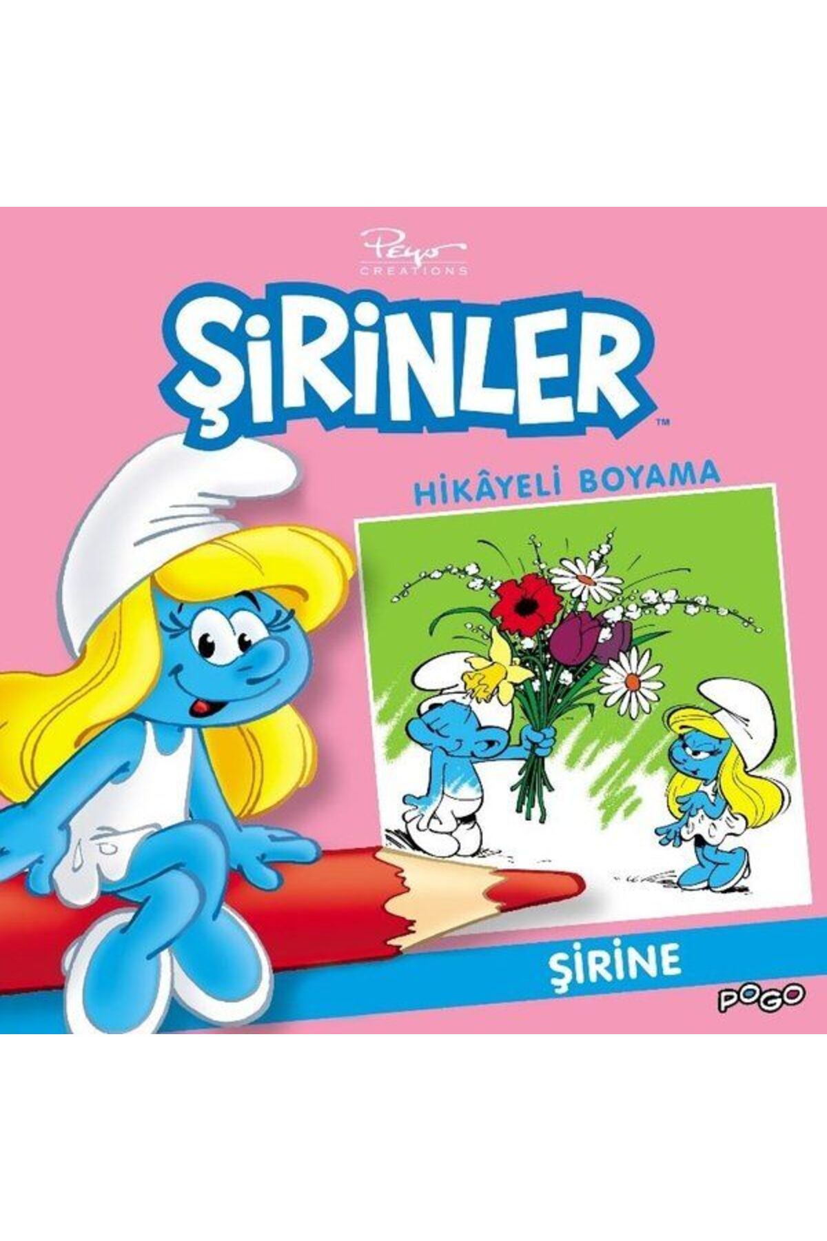 Pogo Çocuk Şirine Hikayeli Boyama - Şirinler