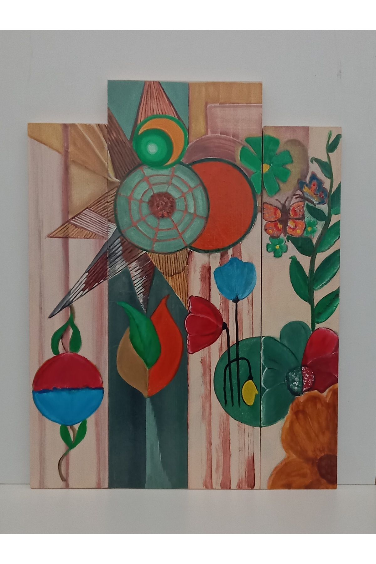 Öz .Green Art Home El yapımı, MDF üzerine akrilik tablo