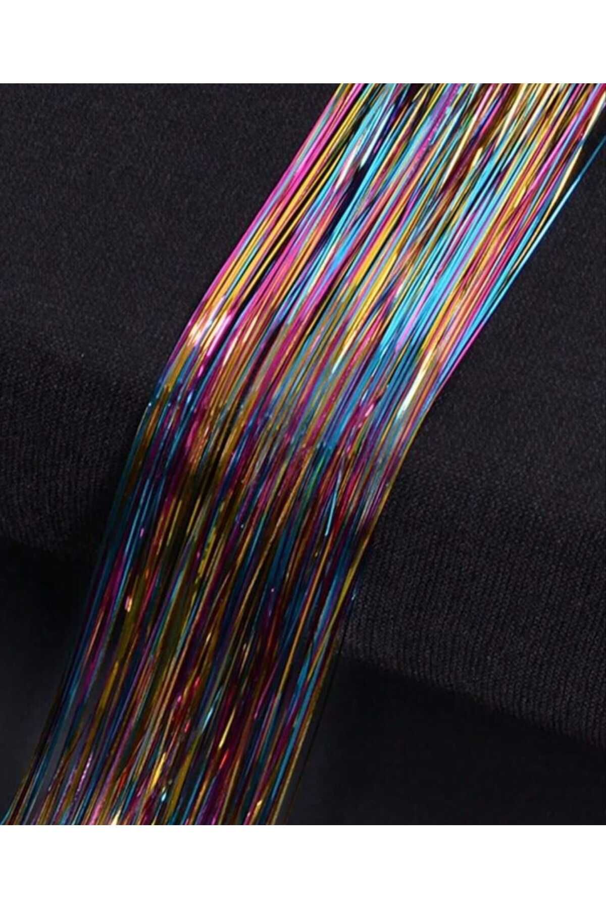 JHTshop Kadın Hair Tinsel Parlak Simli Saç Süsü