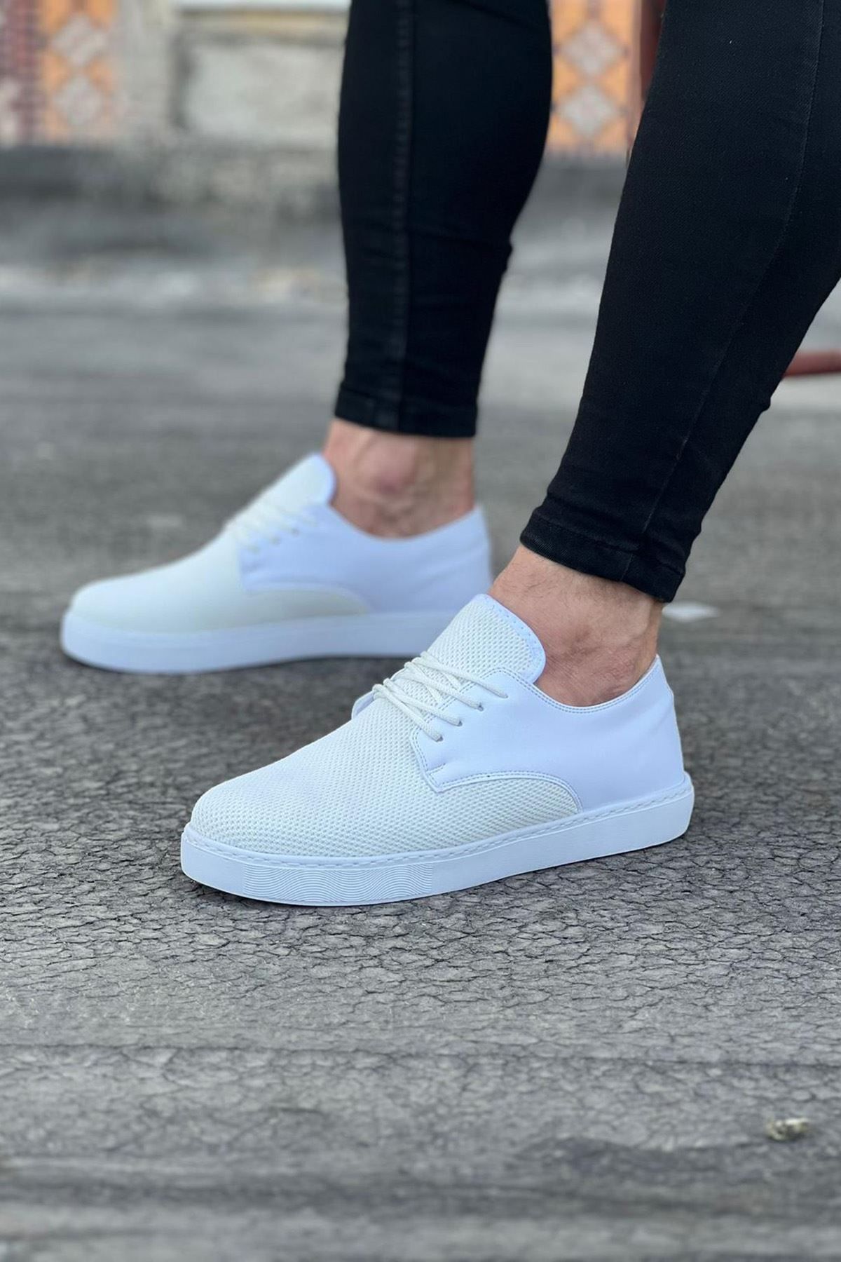 Erbilden WG016 Beyaz Triko Erkek Casual Ayakkabı
