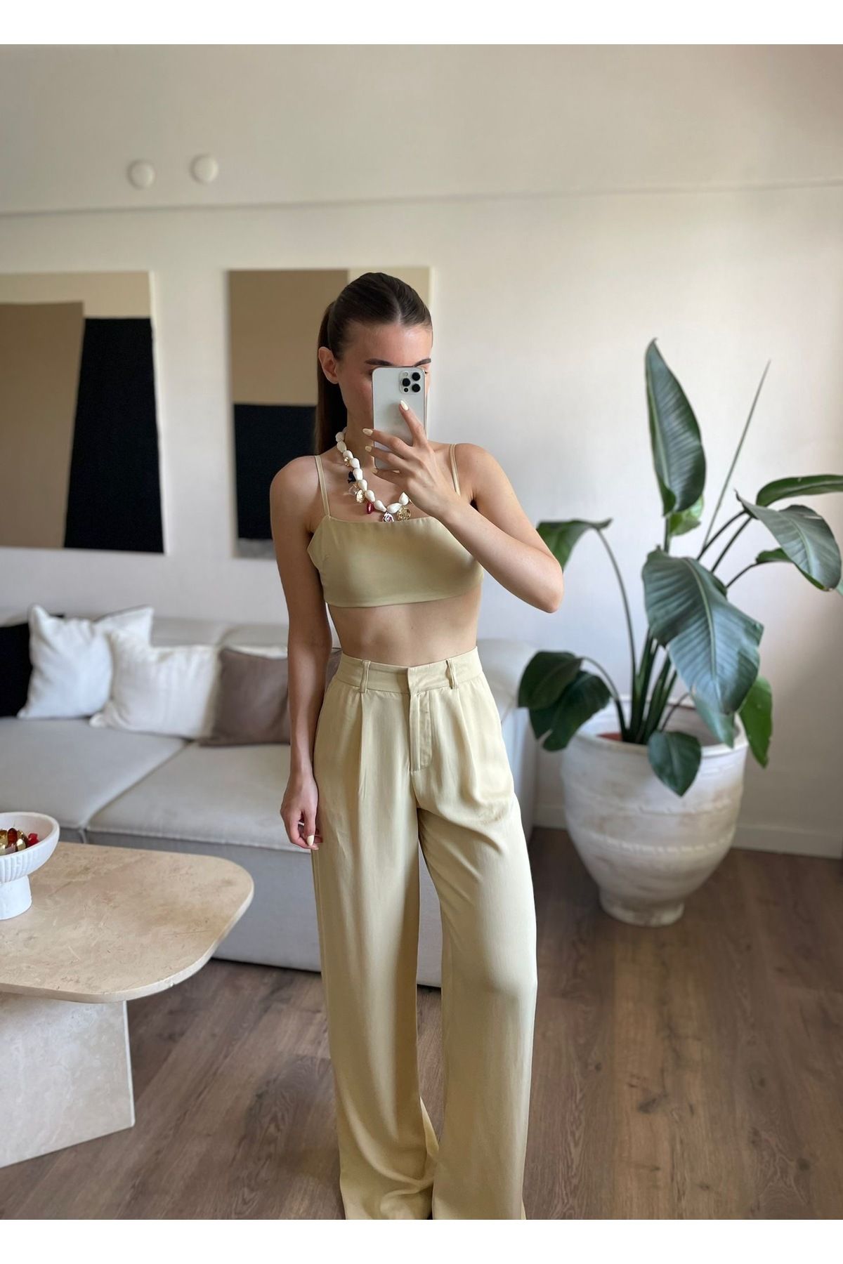 Özgece CROP PANTOLON PREMİUM TAKIM