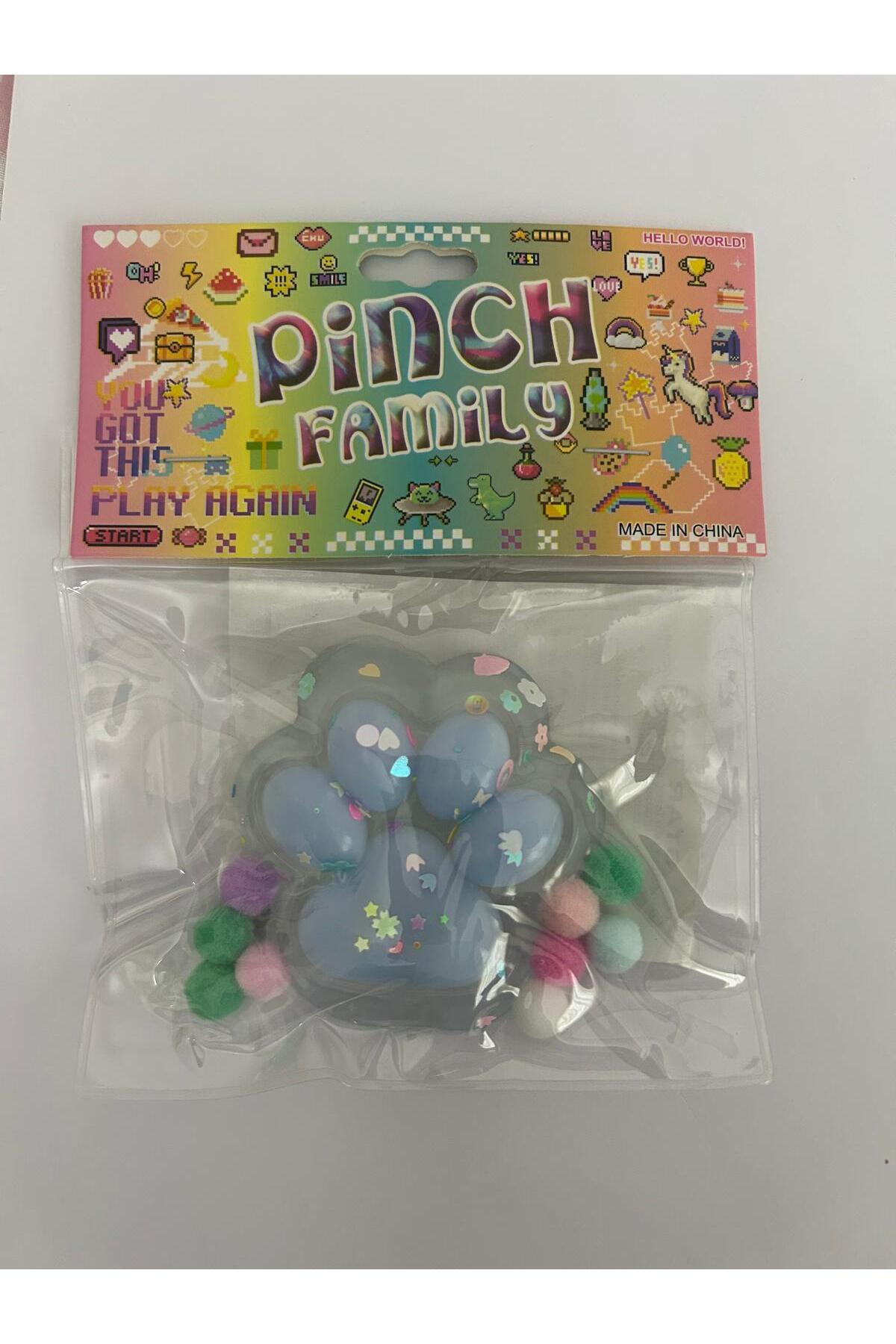 Twins Stars 1 ADET IŞIKLI Kedi Patisi Squishy Oyuncağı Sukuşi (7,5x6,5cm)