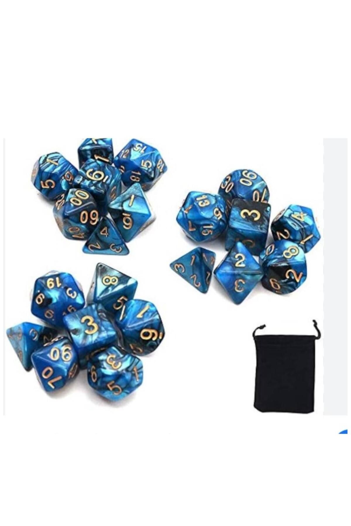 zerzembe DND Frp Zar Seti 7li Set Dnd Zarı Dungeons And Dragons Masaüstü Oyun Zarı
