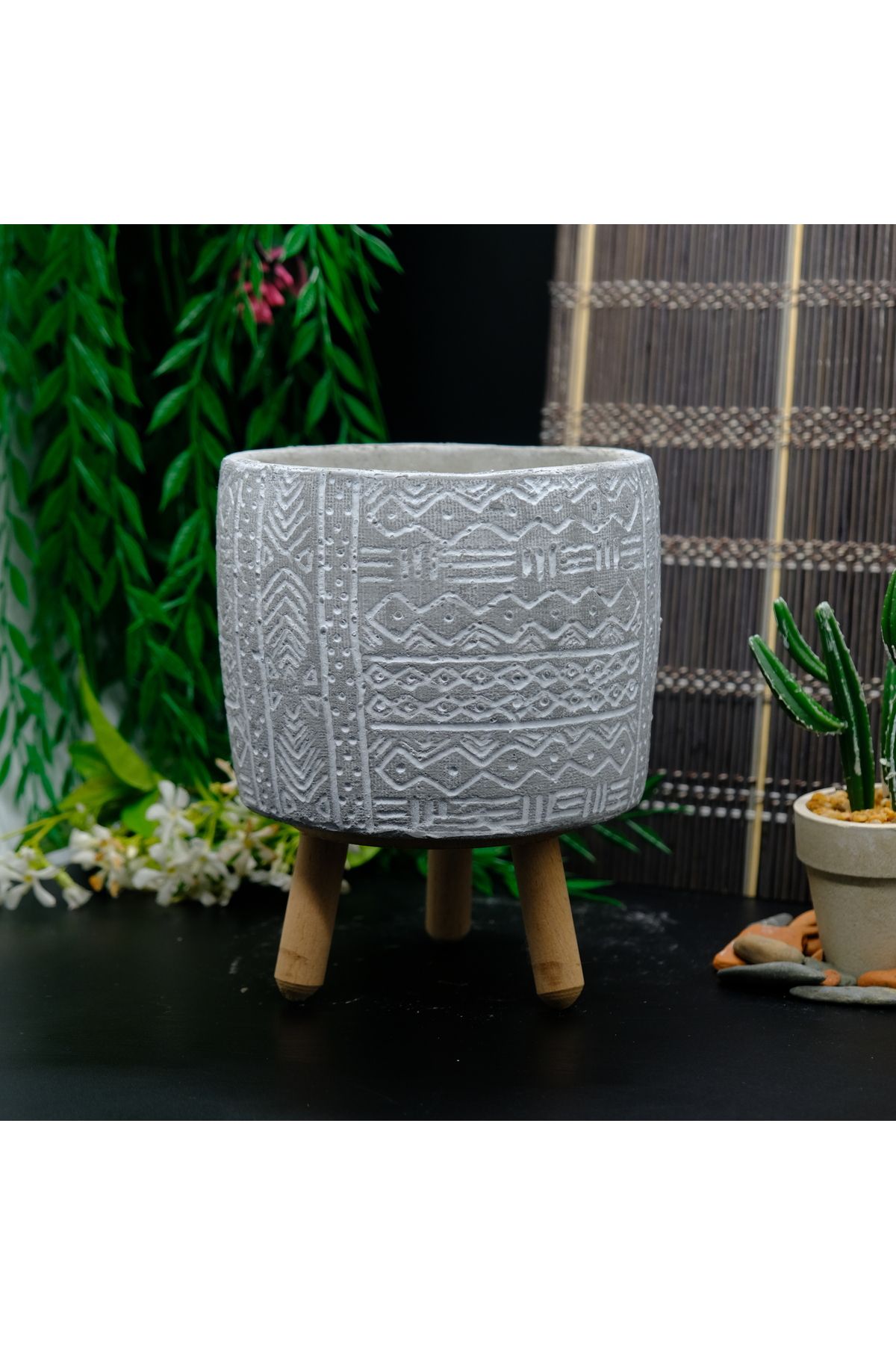 BGGdekor Etnik Desenli orta boy BETON SAKSI