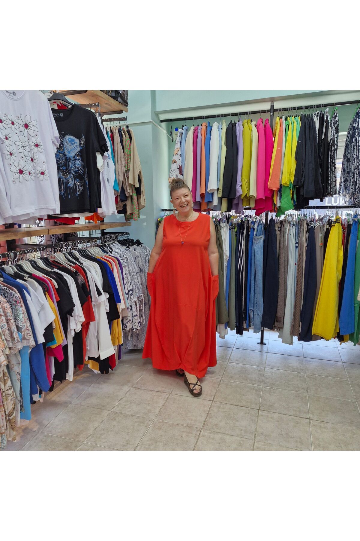 Nihal Eren Butik Büyük Beden İkili Takım Rahat Kesim Elbise
