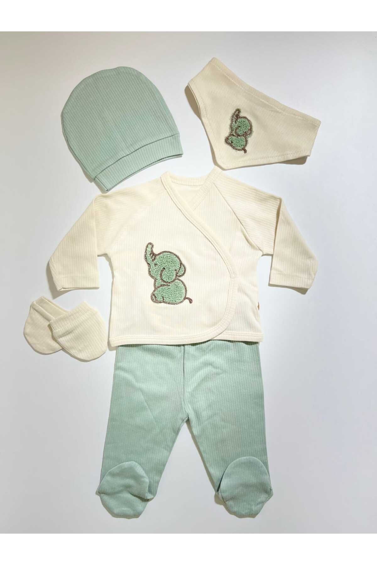 Cico Kids FİL NAKIŞLI 5 Lİ HASATENE ÇIKIŞ SETİ
