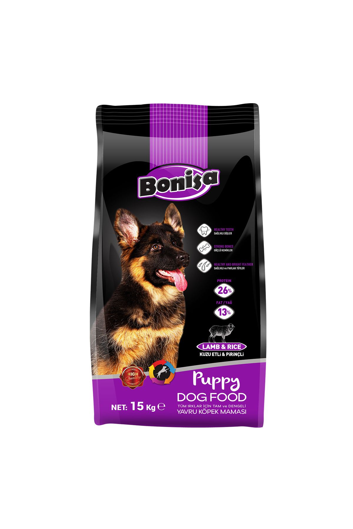 PrAtikCamp Yavru Köpek Maması - Bonisa - Kuzu Etli/Prinçli - 15 Kg