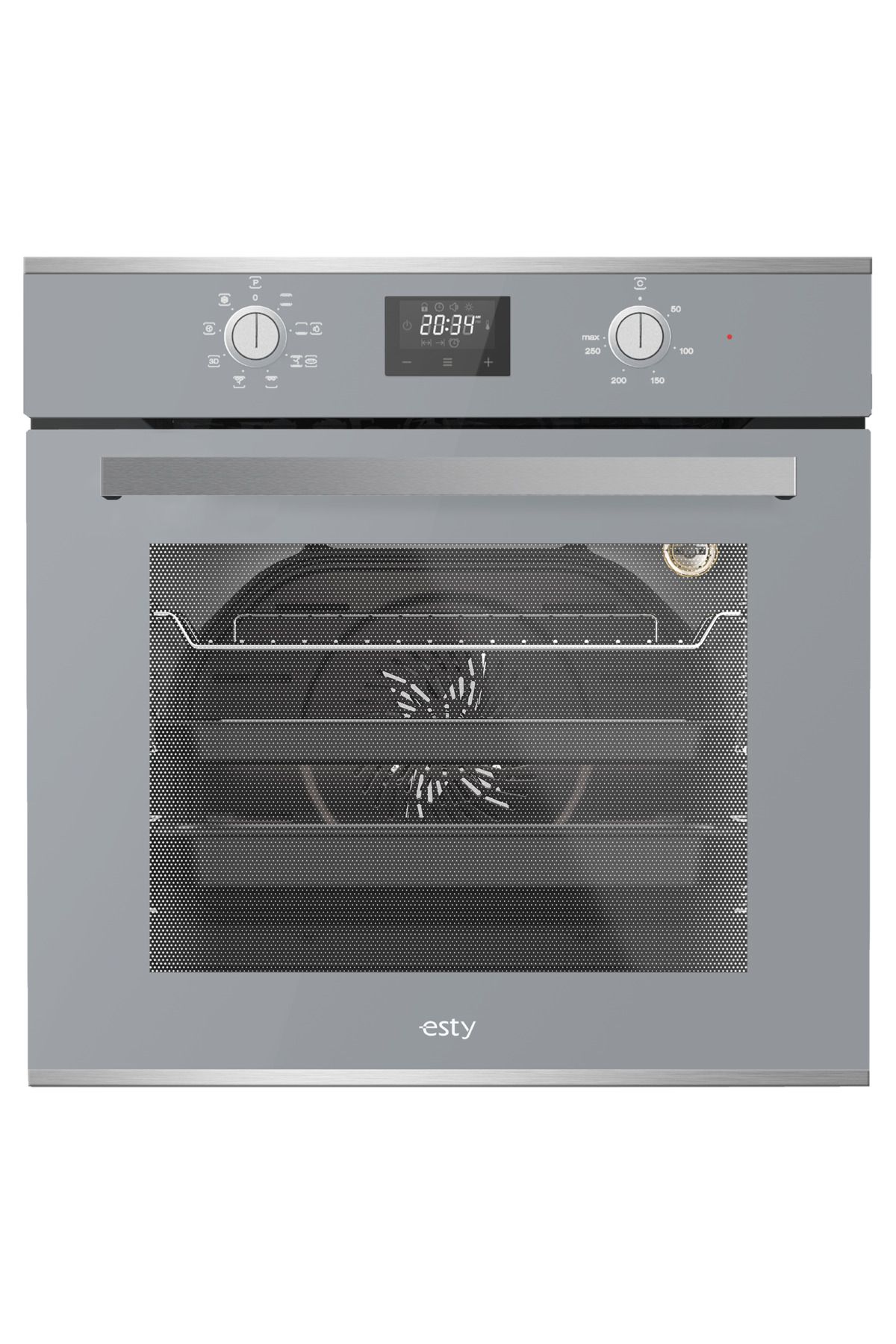 Esty AEF6605S01 ESTY 60 CM GRİ  Uyumlu  MULTİFONKSİYON ANKASTRE FIRIN