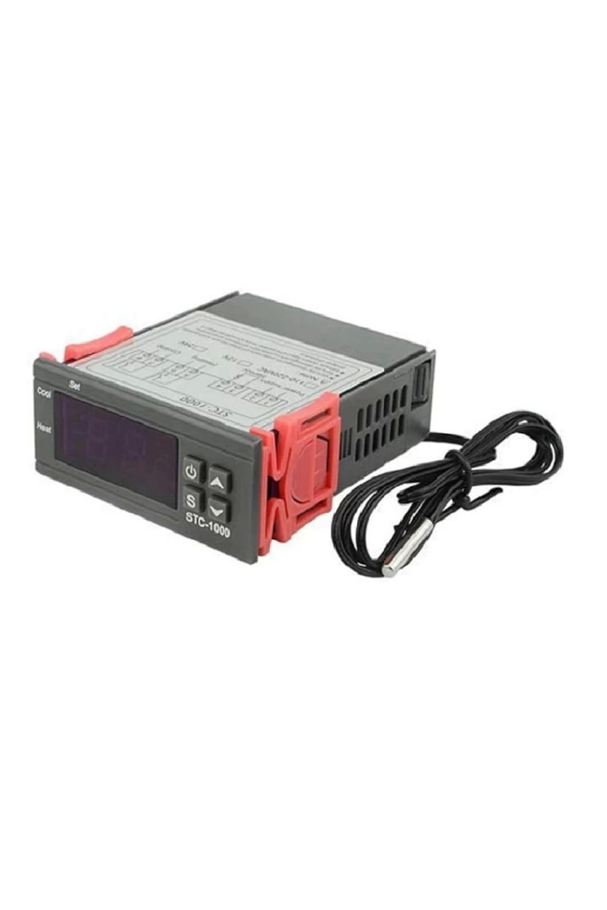 teknotrust CN STC-1000 Sıcaklık Termostatı 12V 10A Isıtıcı Soğutucu Dijital Ekran 10K Ntc Sıcaklık Sensörü Kul
