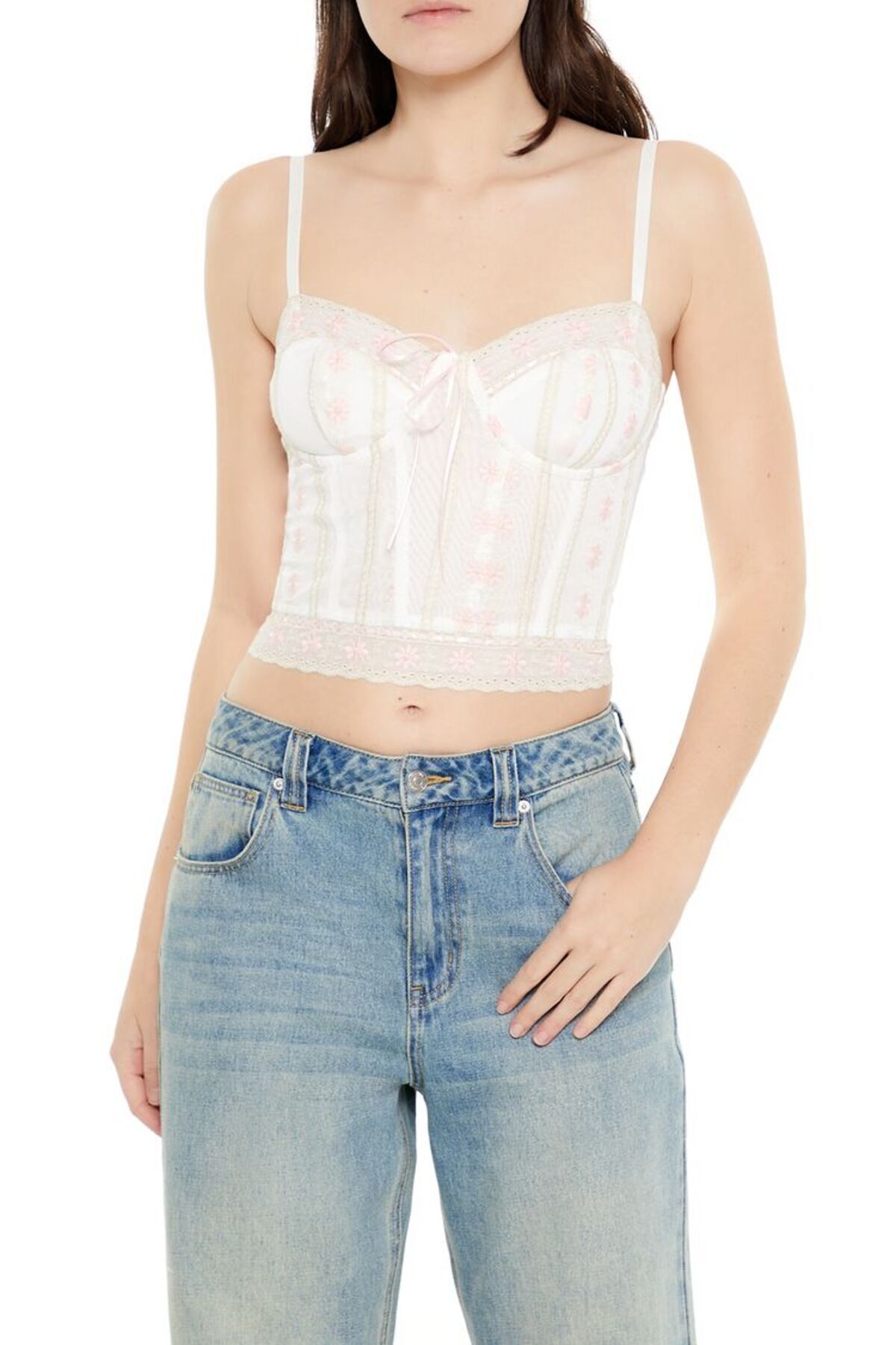 Forever 21 Çiçek Desenli Bustiyer Korse