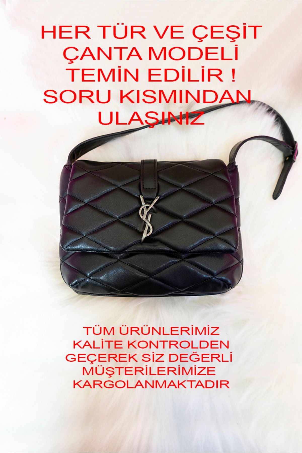 Emin Adım Portföy baklava desenli mrka çanta kadın çanta