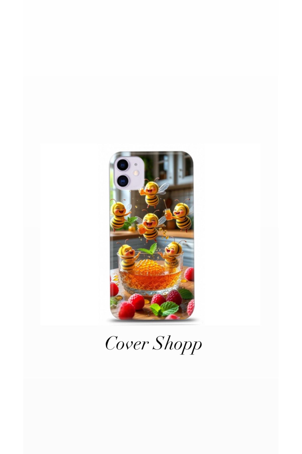 cover shopp Sevimli Arı Tasarımlı Kılıf İphone 12