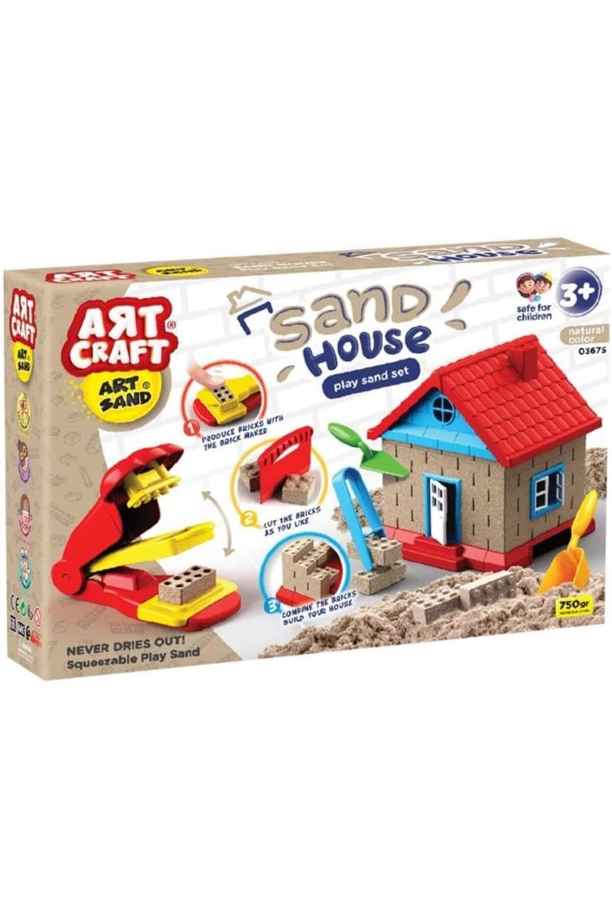 Art Craft 3675 Kum Ev 750 Gr, Çok Renkli