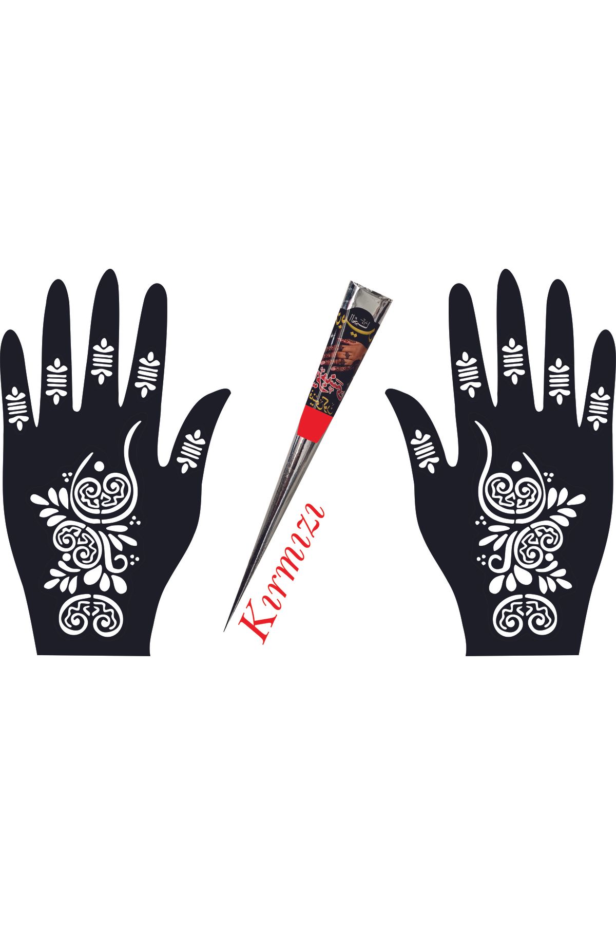 hennadibace El Deseni Kına Kalıbı (GEÇİCİ DÖVME ŞABLONU) Hint Kınası Henna Tattoo Stencil Kına Gecesi