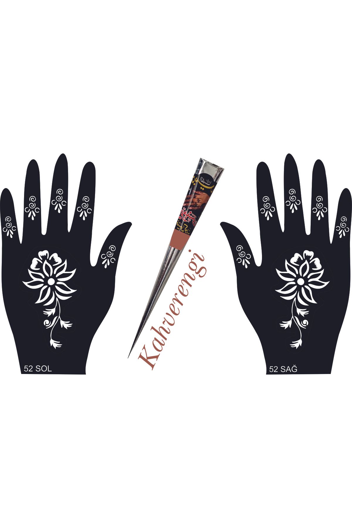 hennadibace El Deseni Kına Kalıbı (GEÇİCİ DÖVME ŞABLONU) Hint Kınası Henna Tattoo Stencil Kına Gecesi