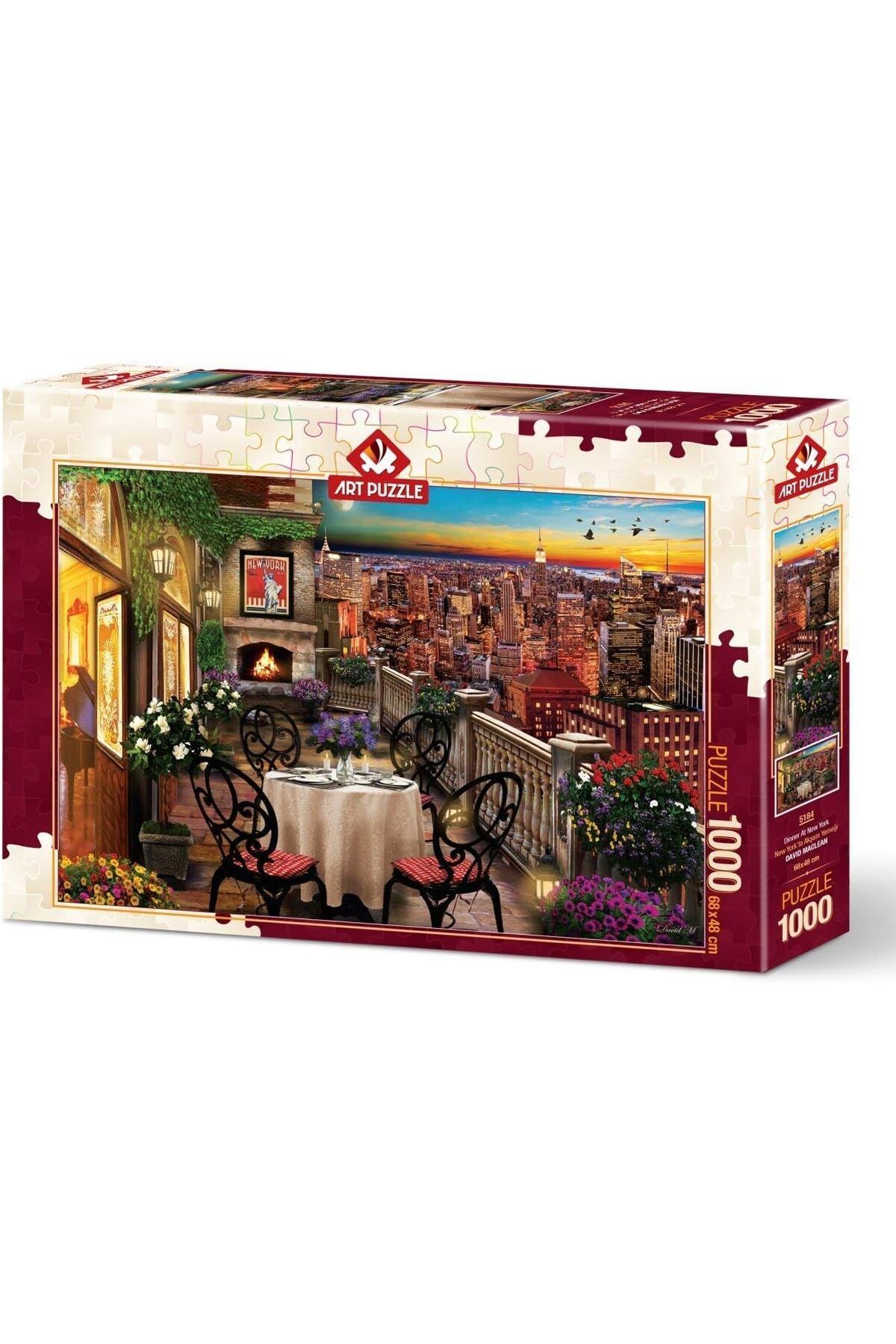 Art Puzzle New York'ta Akşam Yemeği 1000 Parça Puz