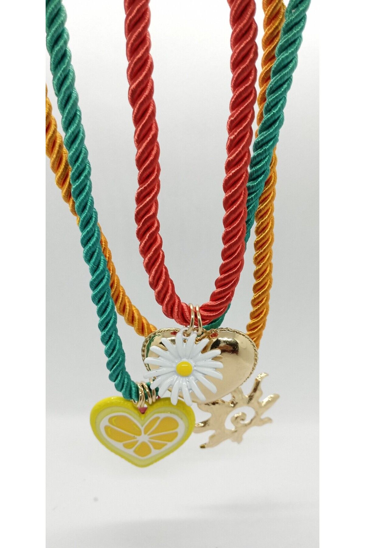 ndjewelry ZR Model 3'lü Hasır Kolye Seti