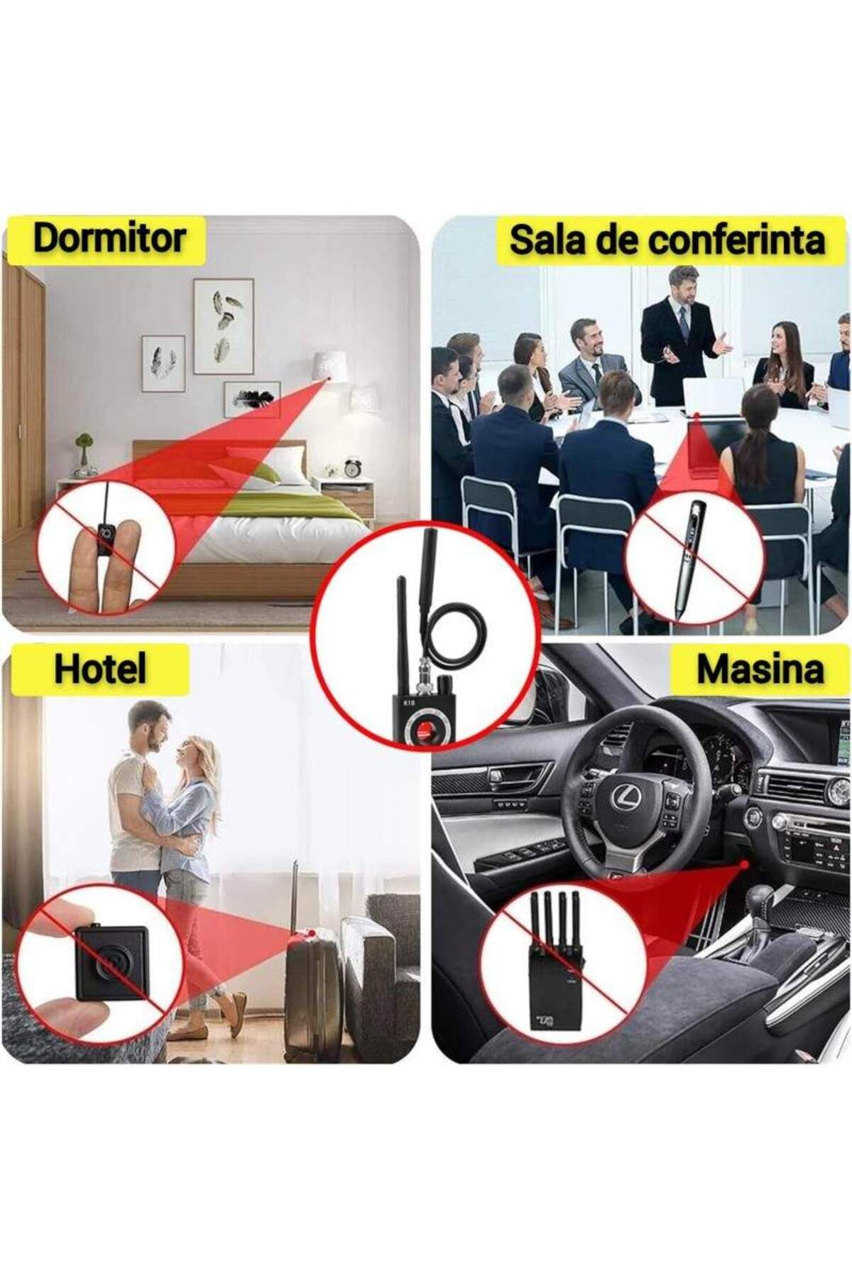 SIKS-Professional Anti-Spy Detector SIKS, for Detecting Cameras, GPS or GSM Locators, length 10.8 cm 5