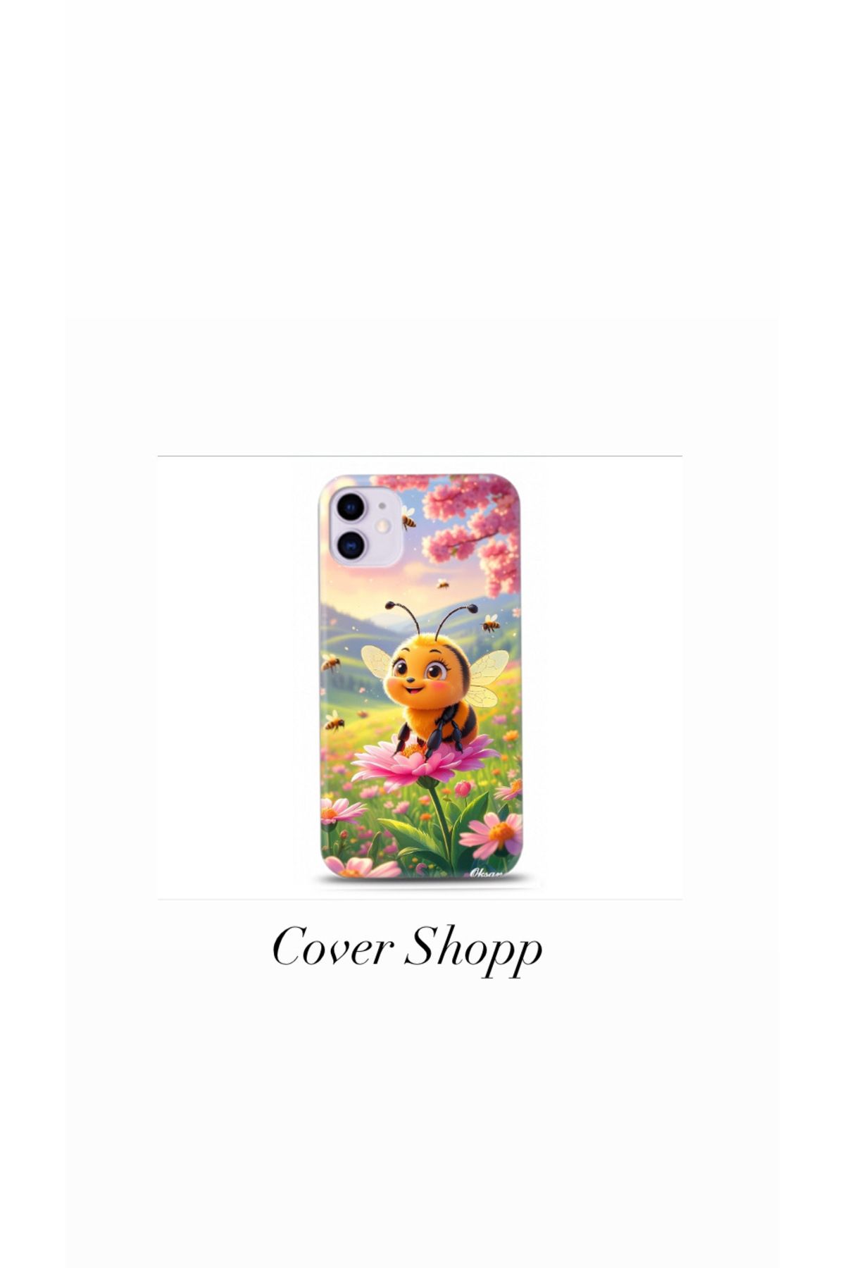 cover shopp Sevimli Arı Tasarımlı Kılıf İphone 12