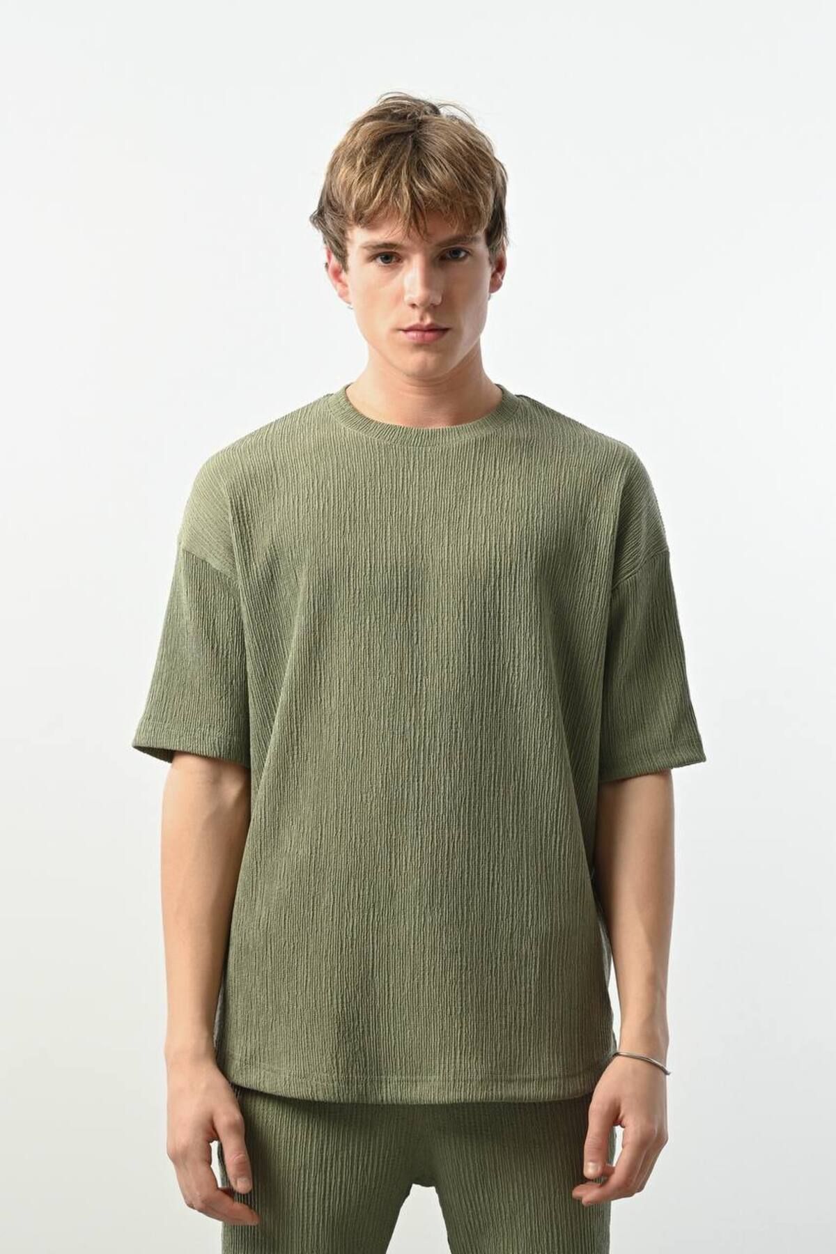MARRAKECH Erkek Krinkıl Oversize T-Shirt