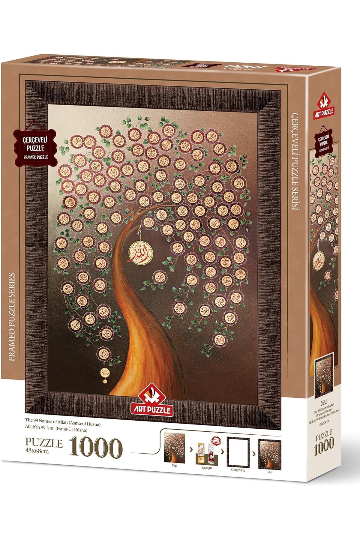 Art Puzzle Allah'ın 99 İsmi (Esma-Ül Hüsna) 1000 Parça