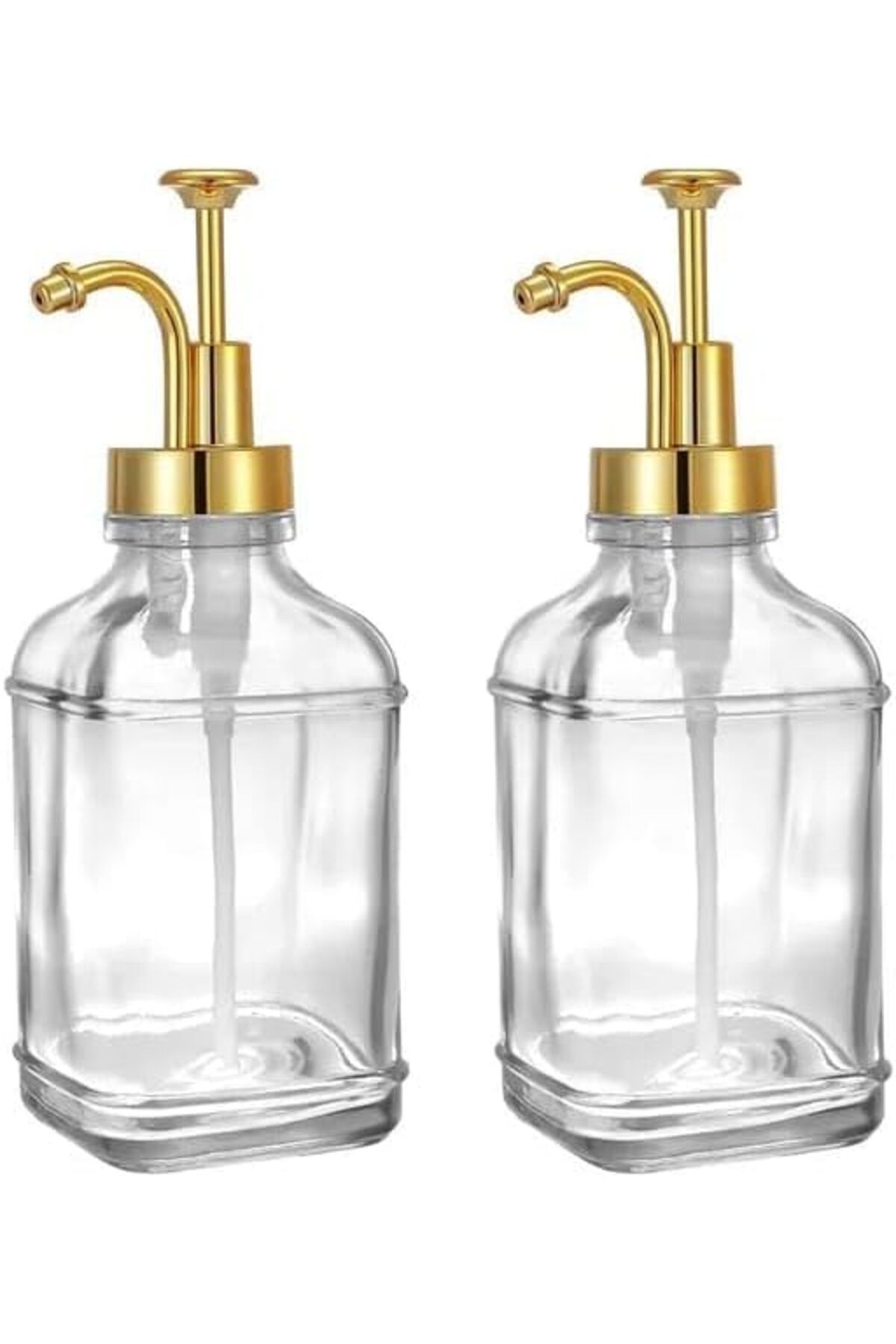 STOREMAX mrttnca Home 500 Ml Cam Sıvı Sabunluk ve Losyonluk, Yüksek Kaliteli Krom Başlık, Şık Tasarım