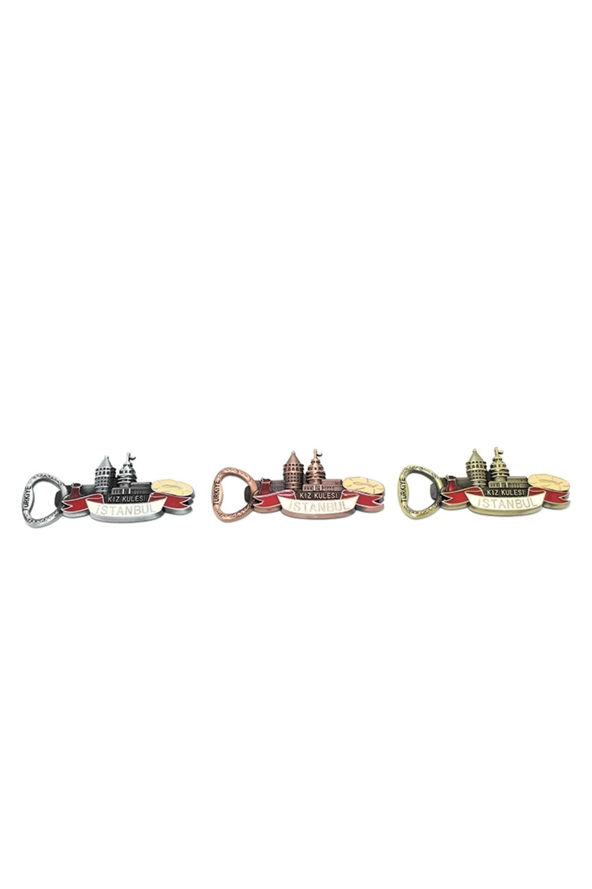 PRATİKOBA Metal İstanbul Temalı Yöresel Magnet Açacak Model 3