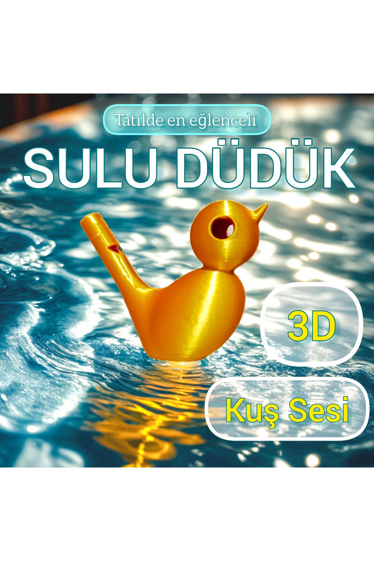 Kabajur Sulu Düdük Kuş Sesi - Yaz Su Aktiviteleri
