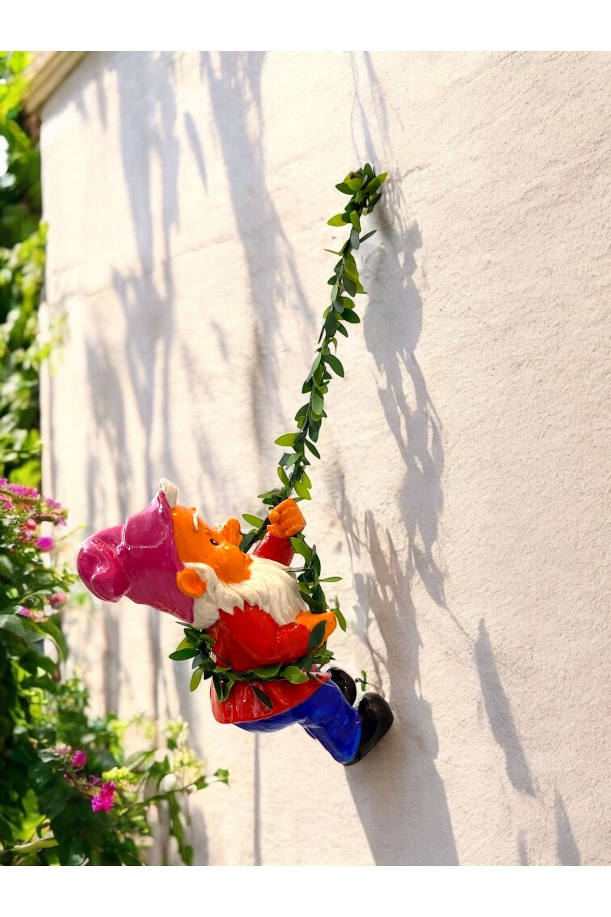 Elioure Renkli Bahçe ve Duvar Süsü, Dekoratif Heykel Biblo, Balkon Dekoru