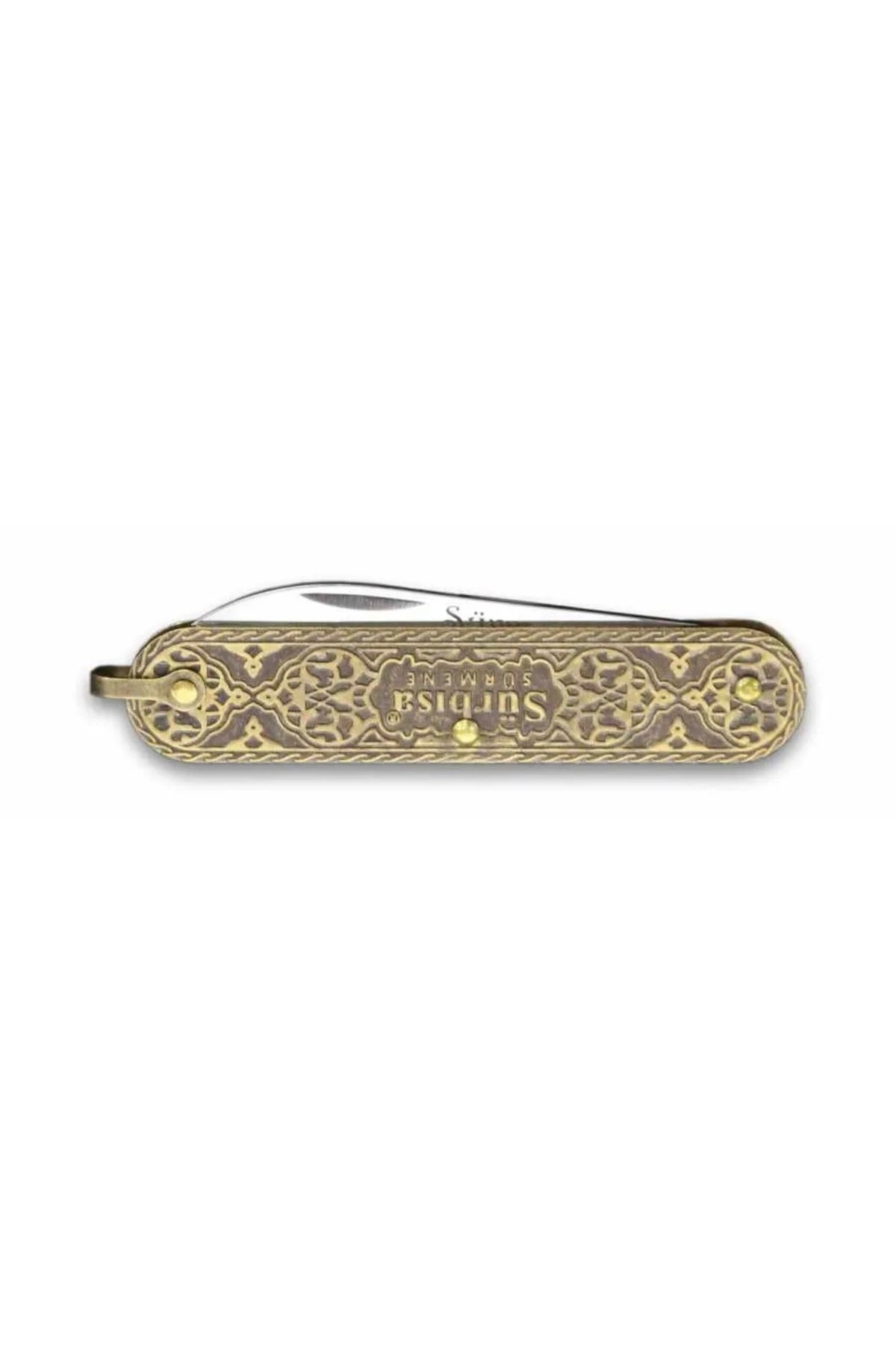 Yuba Avm 61803 Pirinç İşlemeli Sürmene Çakısı 5,5 Cm - Tek Bıçaklı