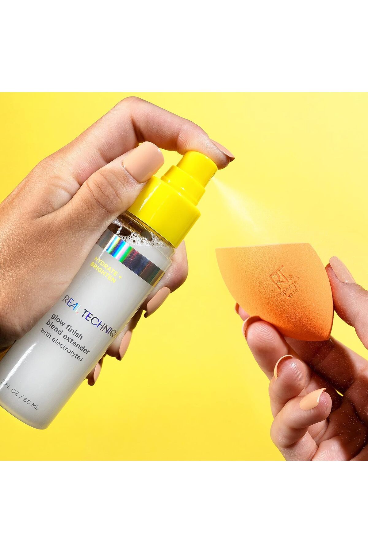 Real Techniques-Sponge+ Makeup Setting Spray for Face, Hydrating with Vitamin C + Electrolytes 5