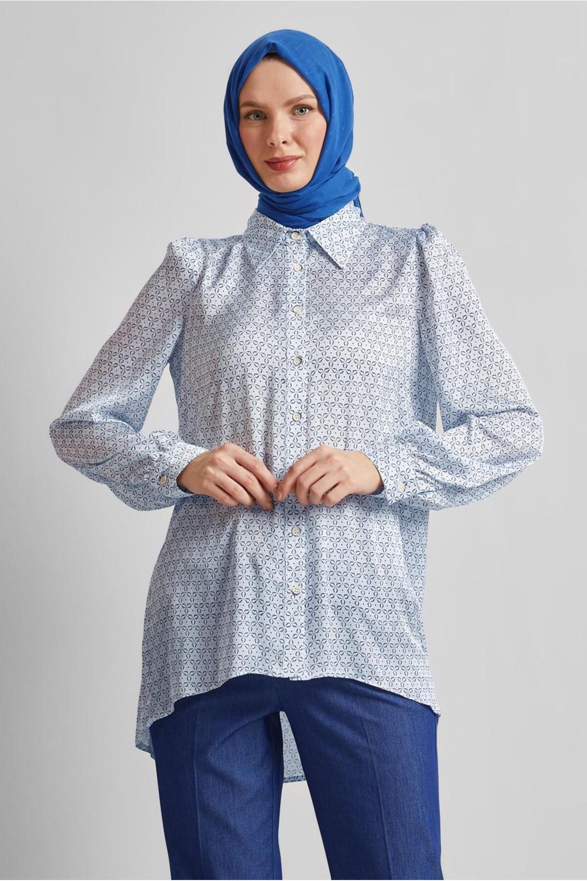 Alvina DESENLİ SATEN BLUZ 45594