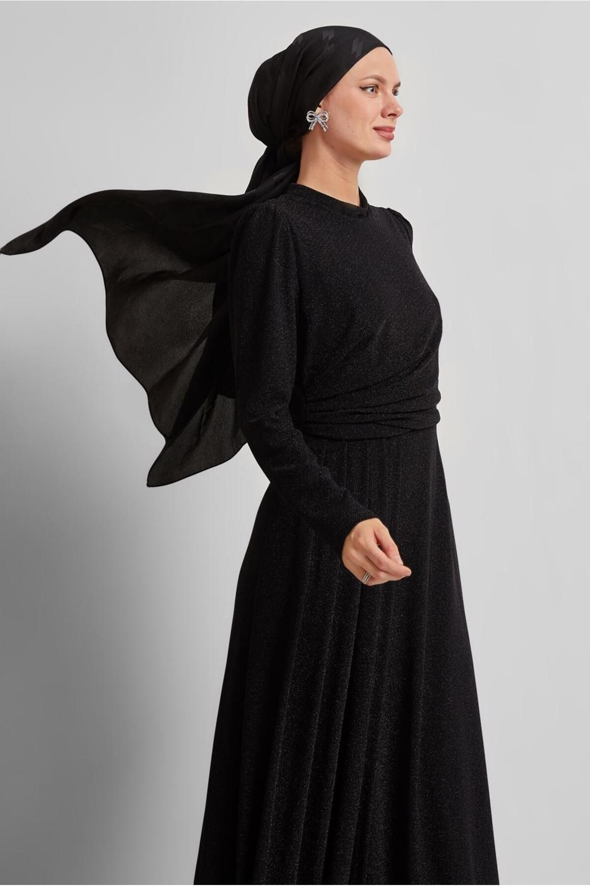 Alvina DRAPE DETAYLI SİMLİ ELBİSE 45677