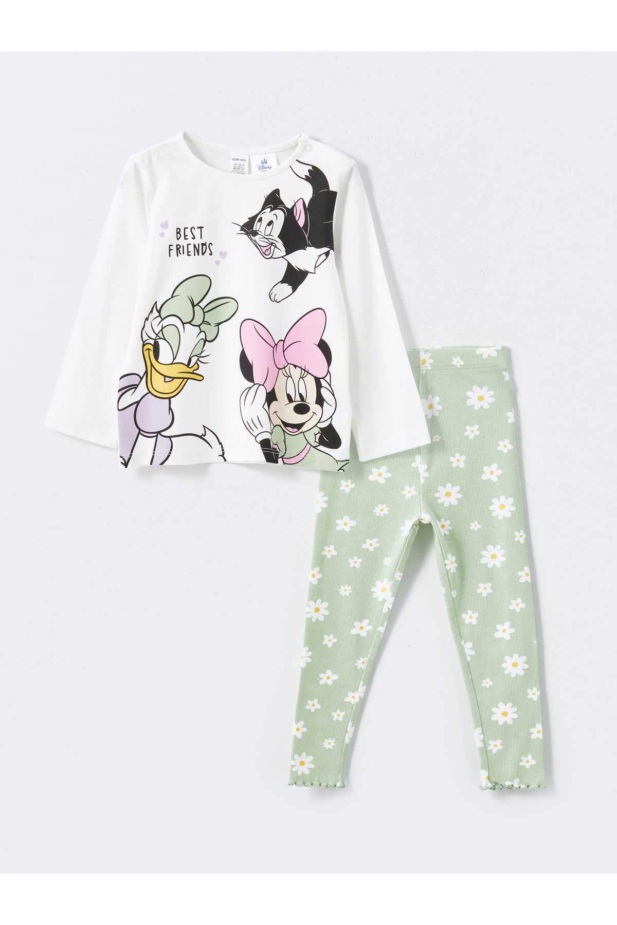 LC Waikiki Minnie Mouse Baskılı Kız Bebek Pijama Takım