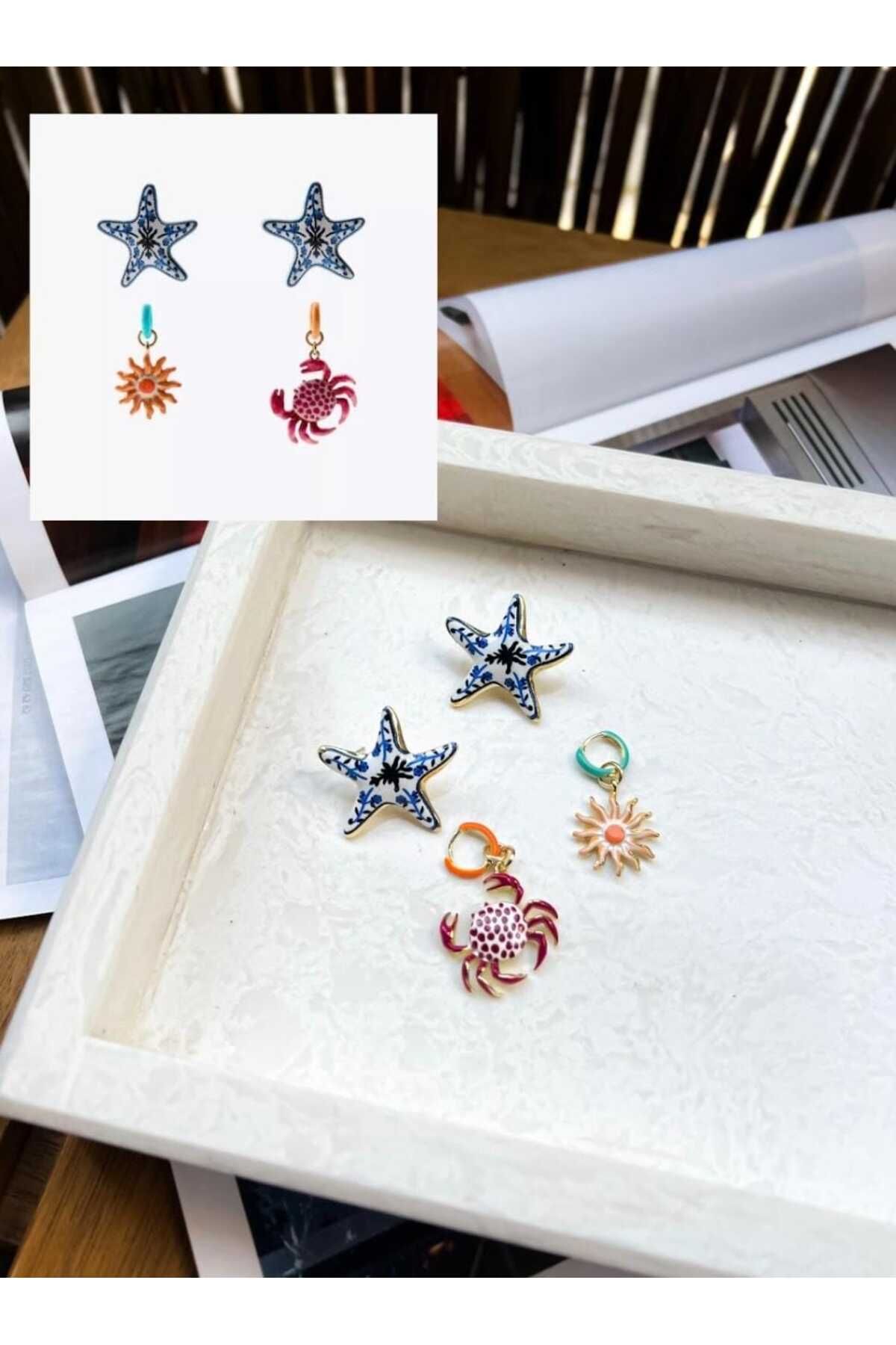 Bubbleatelier Özel seri 4'lü set küpe