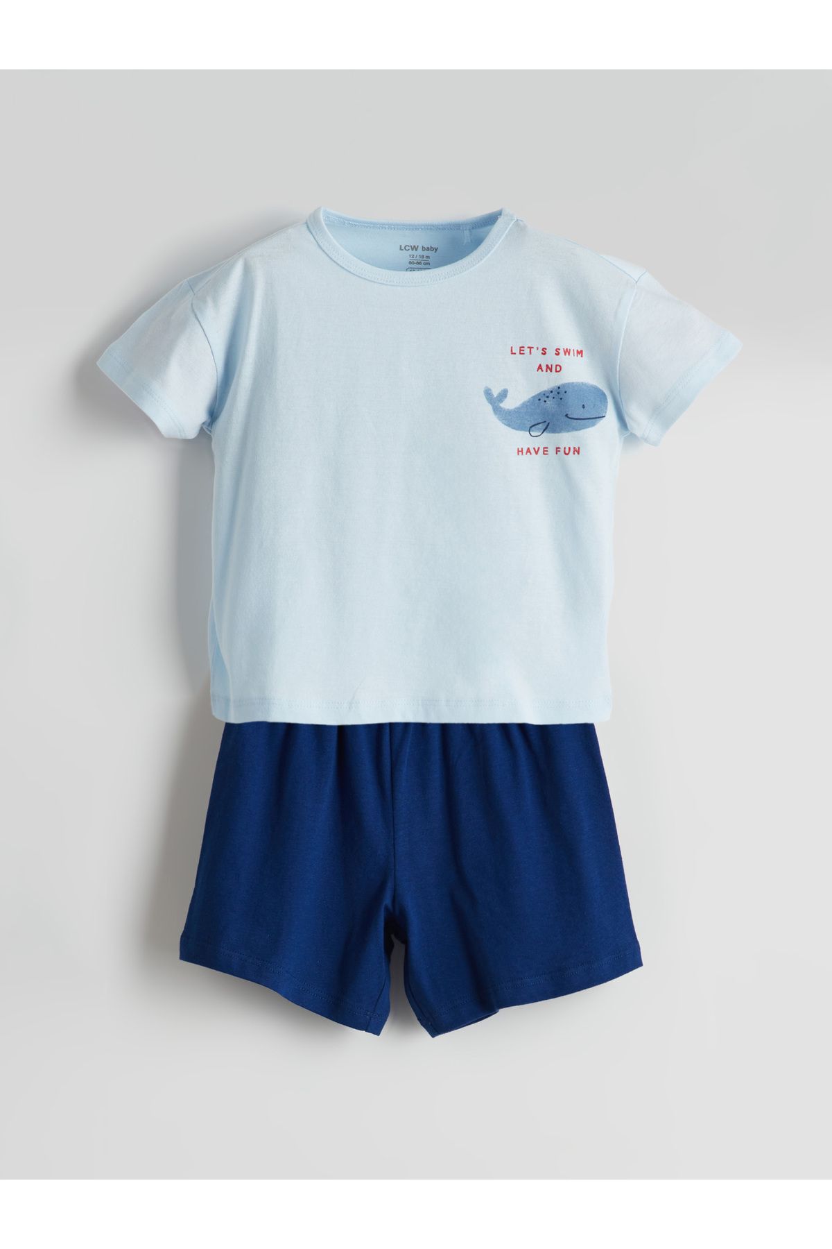 LC Waikiki Baskılı Erkek Bebek Şortlu Pijama Takımı