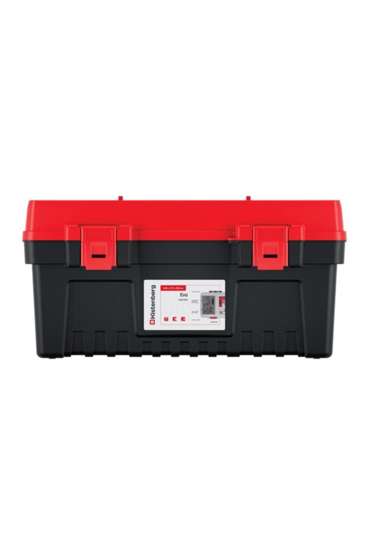 Generic-Kistenberg EVO 55 Durable Tool Box with Removable Separators Black and Red 1