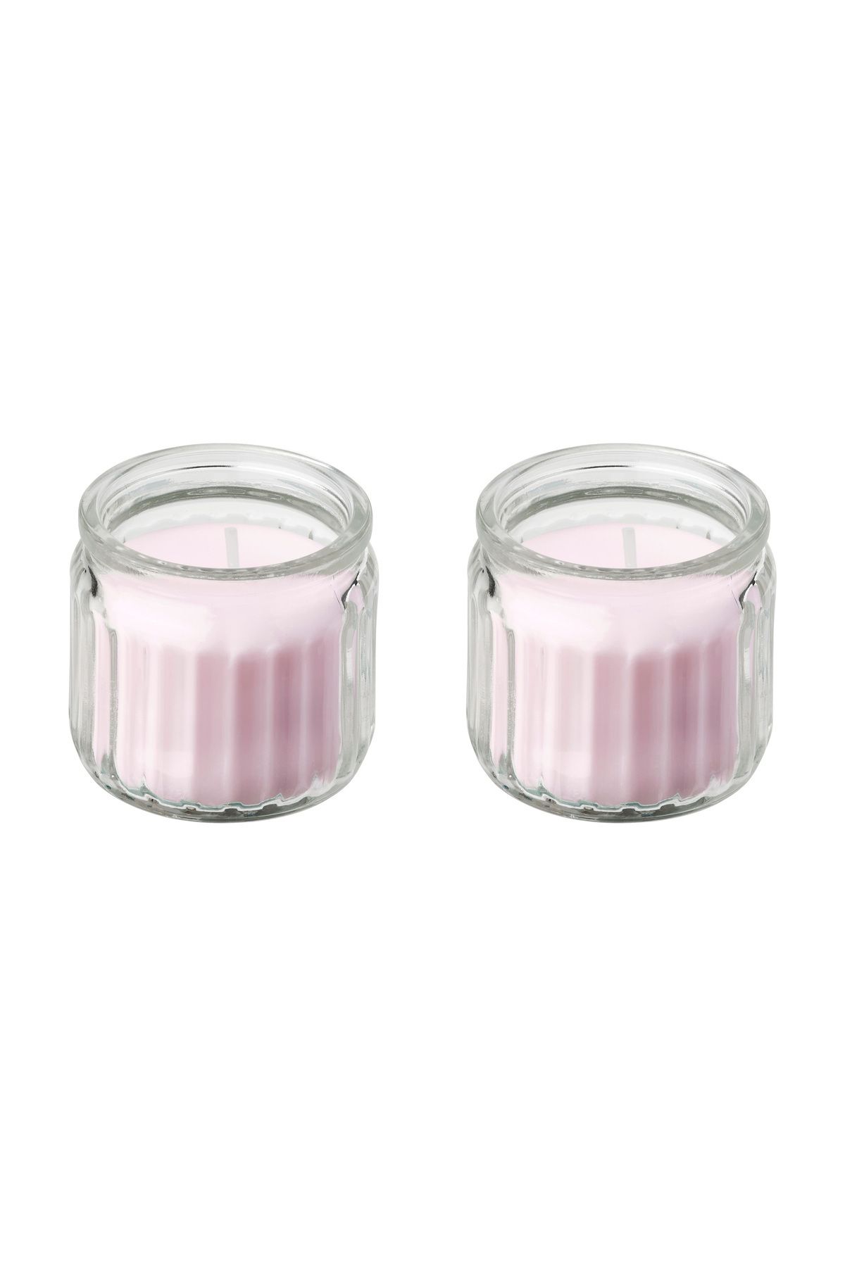 Saatistan Pembe Tealight Mum, Yasemin Kokusu, 12 Saat, Bardaklı, 2'li Set