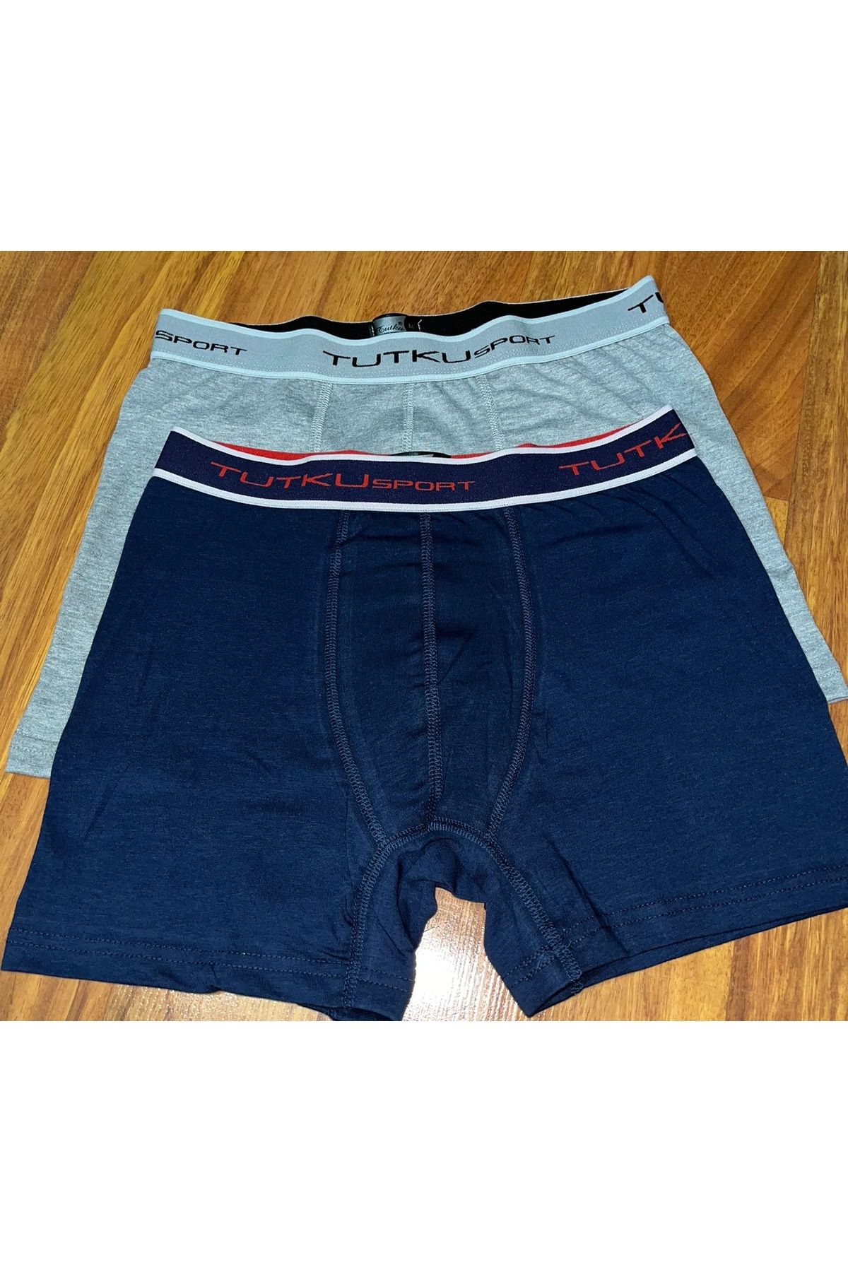 ErcanCompany Tutku erk Elastan spor Boxer 2'li lacivert ve gri