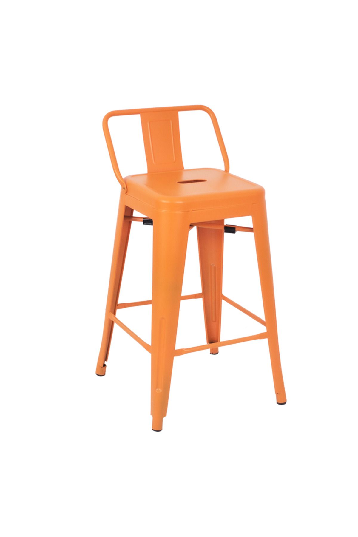 ChairLife Tolix Sırtlı Yüksek Metal Tabure